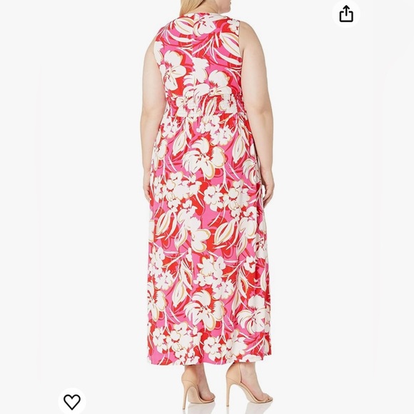 NWT Vince Camuto Women's Floral Printed Ity Maxi Dress in Pink Multi. - Picture 2 of 13